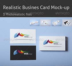 逼真的名片展示模型：Realistic Business Card Mock-up